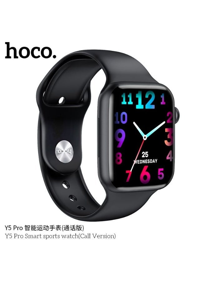 Hoco Y5 Pro SmartWatch Amoled Display Black - Image 1